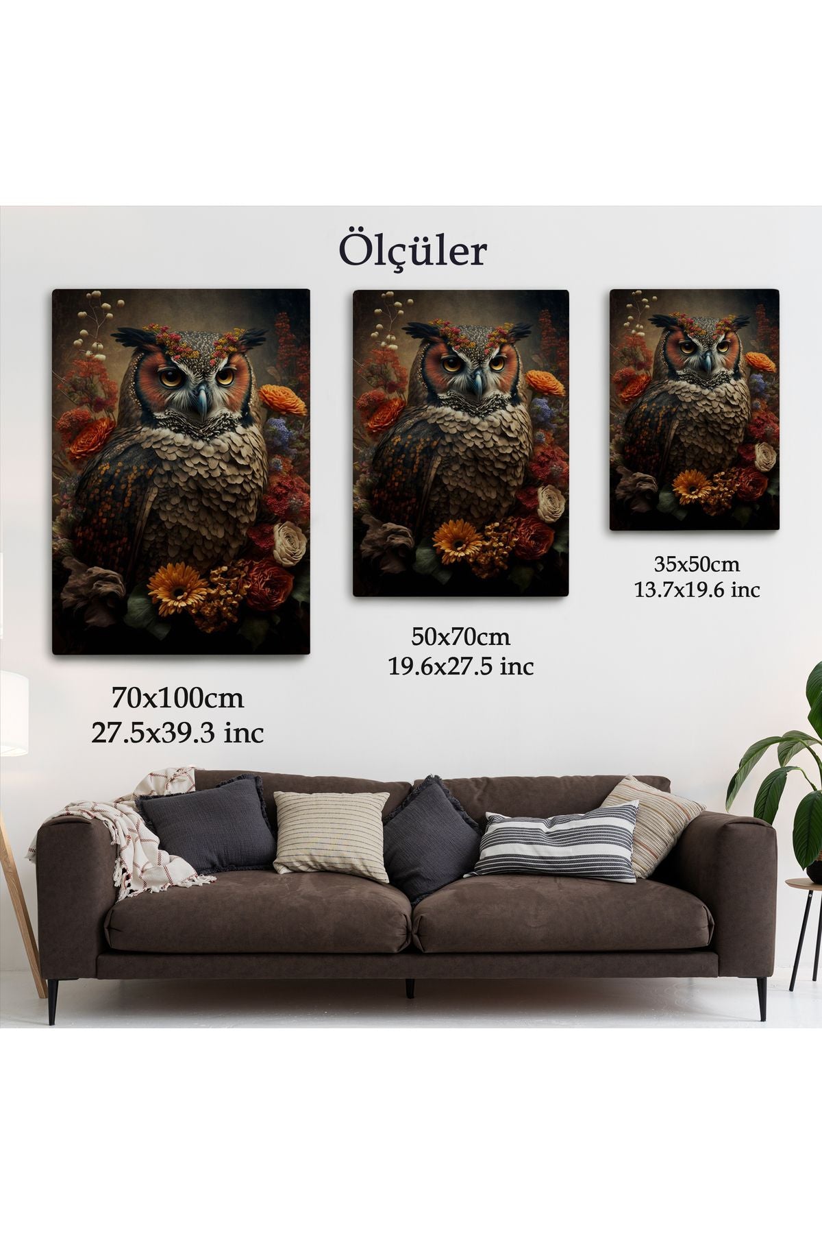 Baykuş Dekoratif Duvar Tablosu-6485