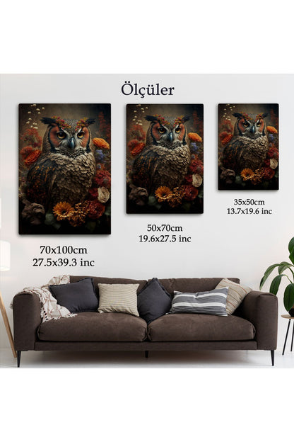 Baykuş Dekoratif Duvar Tablosu-6485