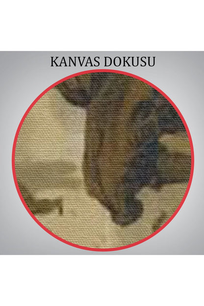 Süpürgelerindeki Cadılar Evlerinin Çatılarının Üzerinden Uçuyor Duvar Tablosu-6118