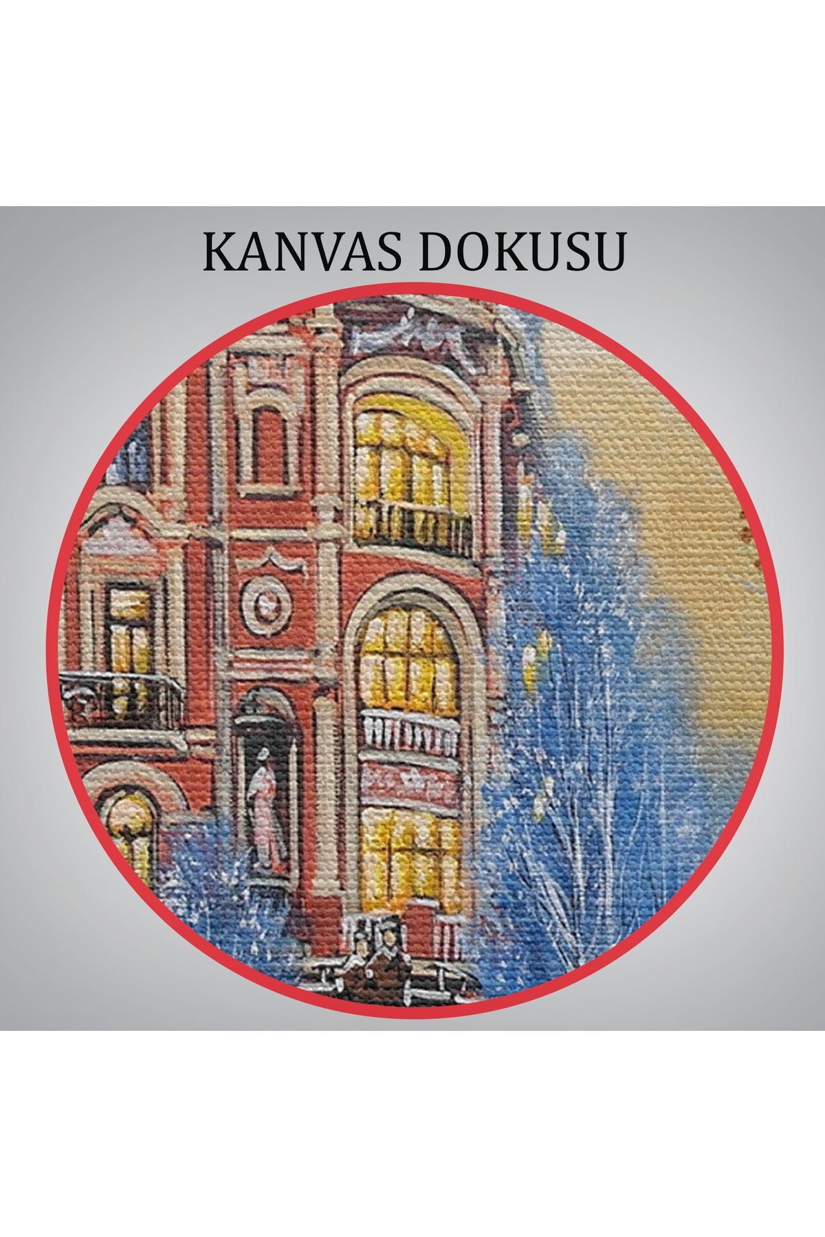 Ukrayna Kiev Eski Sokak Manzarası Dekoratif Duvar Tablosu-3695