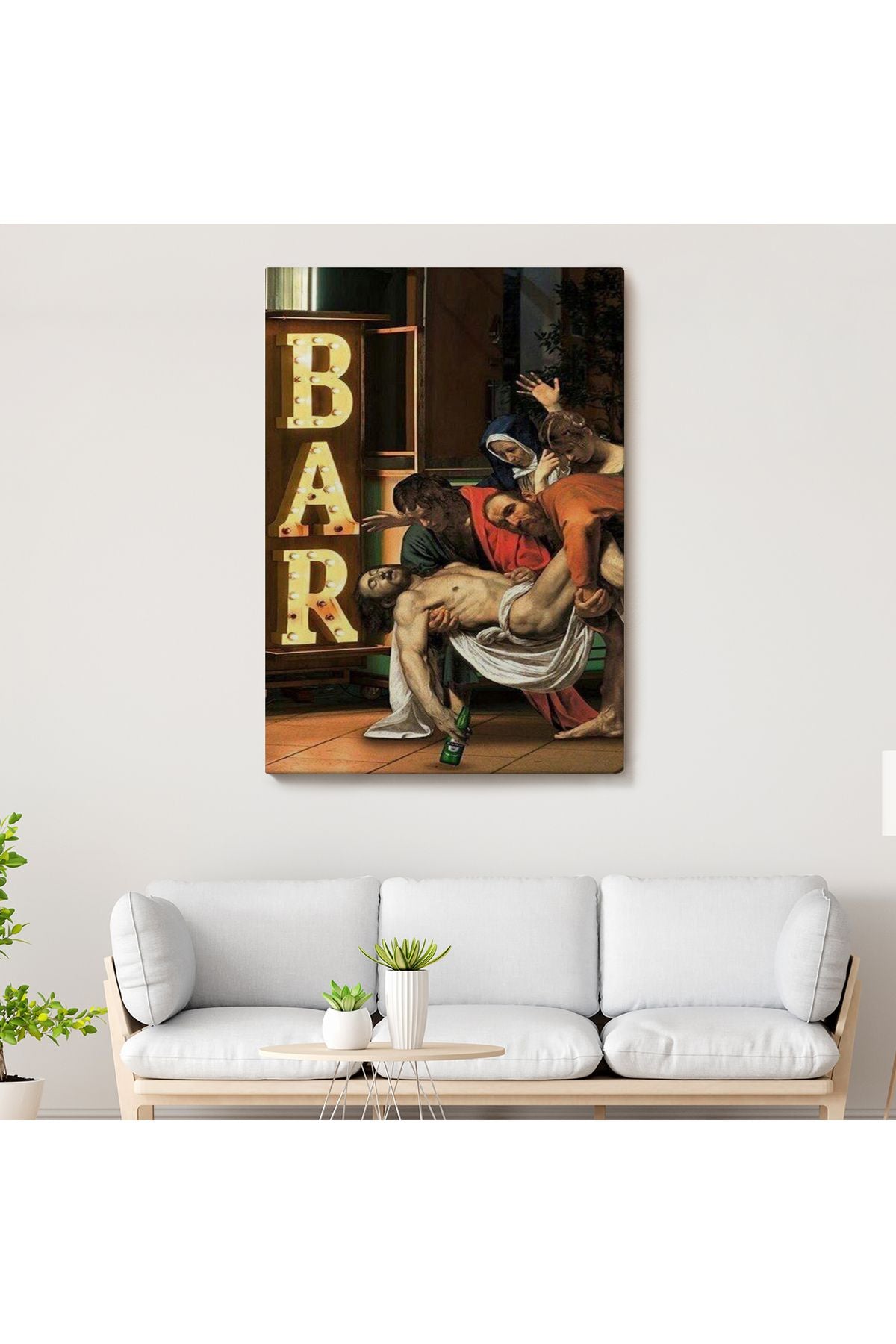 İsa'nın Defni Parodi Hrıstiyan Hediyesi Dekoratif Duvar Tablosu-6256