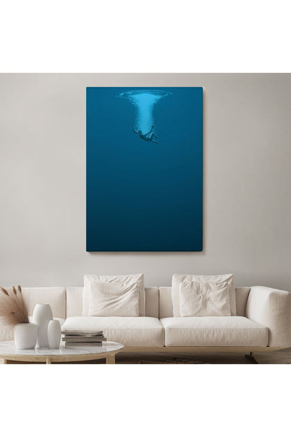 Denize Düşen Çocuk Kanvas Tablo, "Herkes yüzerken boğulmak gibidir."-5208