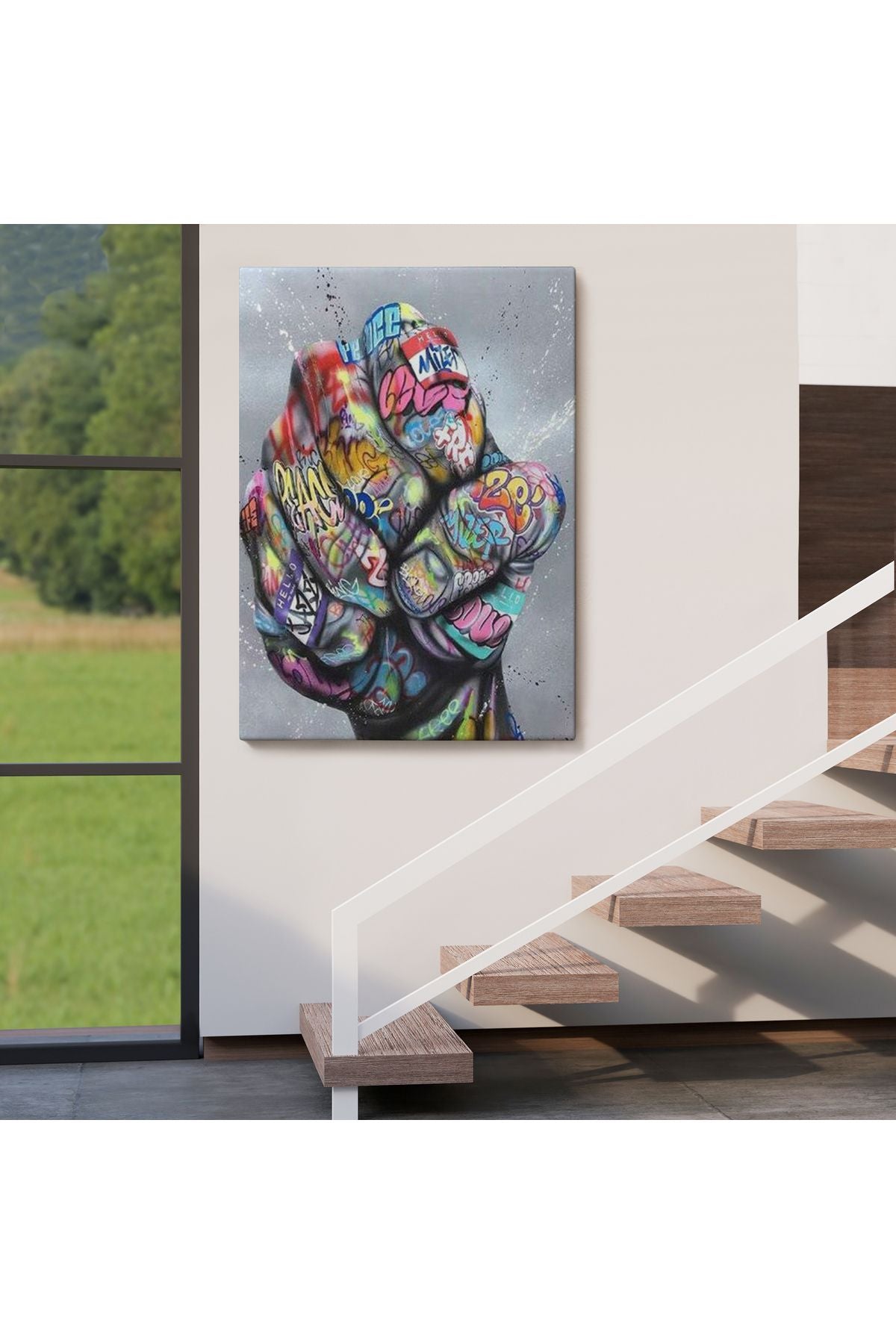 Punch Banksy Kanvas Tablo-5310