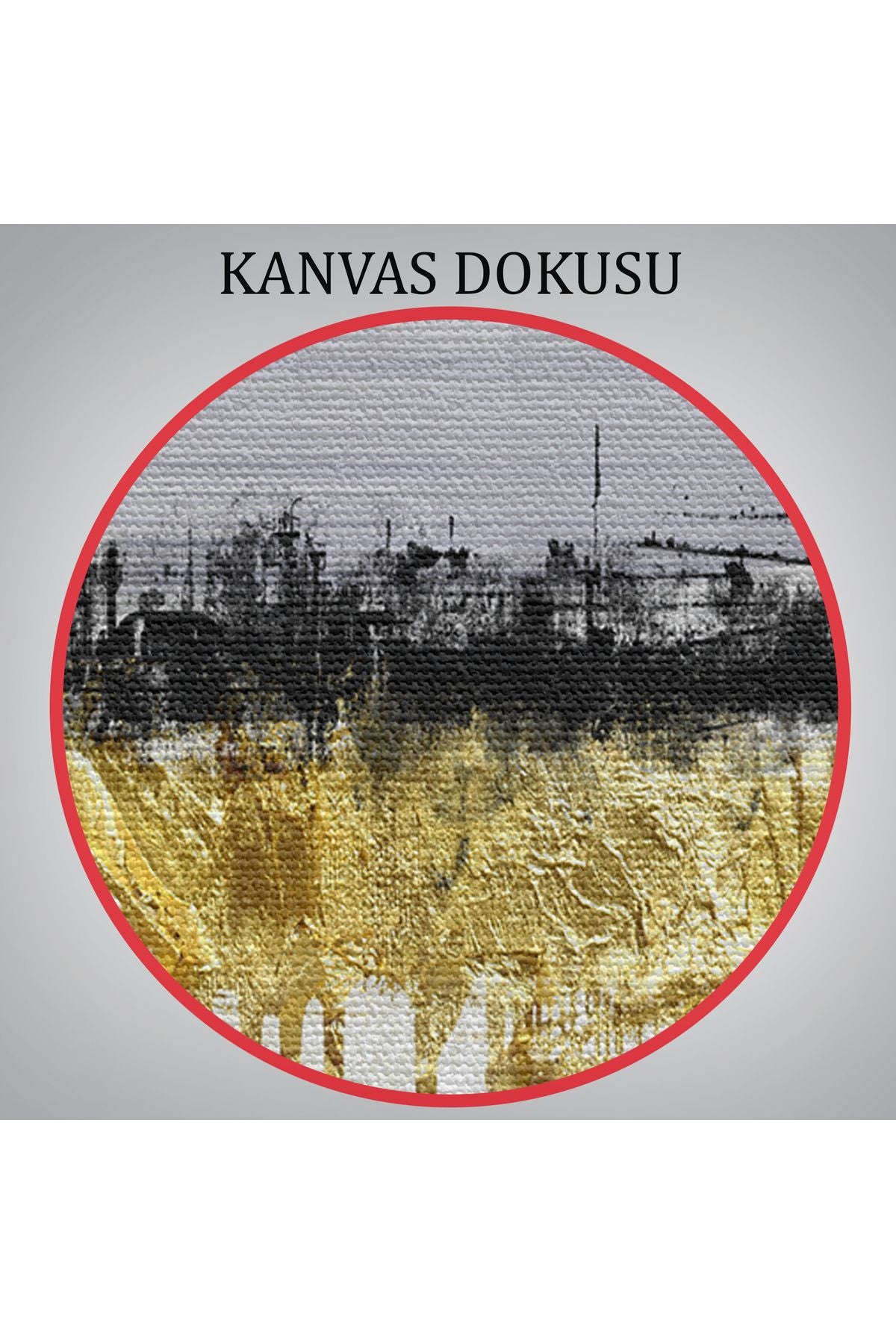 Gold Siyah ve Mavinin Müthiş Uyumu Modern Kanvas Tablo-5051