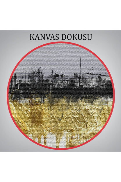 Gold Siyah ve Mavinin Müthiş Uyumu Modern Kanvas Tablo-5051