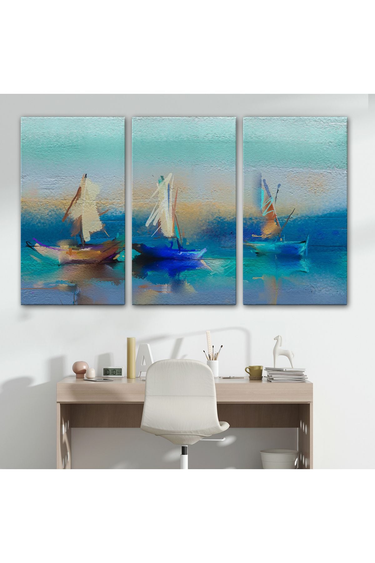 Soyut Modern Sanat Yağlıboya Görünüm Dekoratif Kanvas Duvar Tablosu-3589