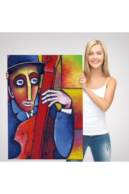 Dekoratif Kanvas Tablo, Duvar Tablosu-Çello Virtüözü Adam 6426