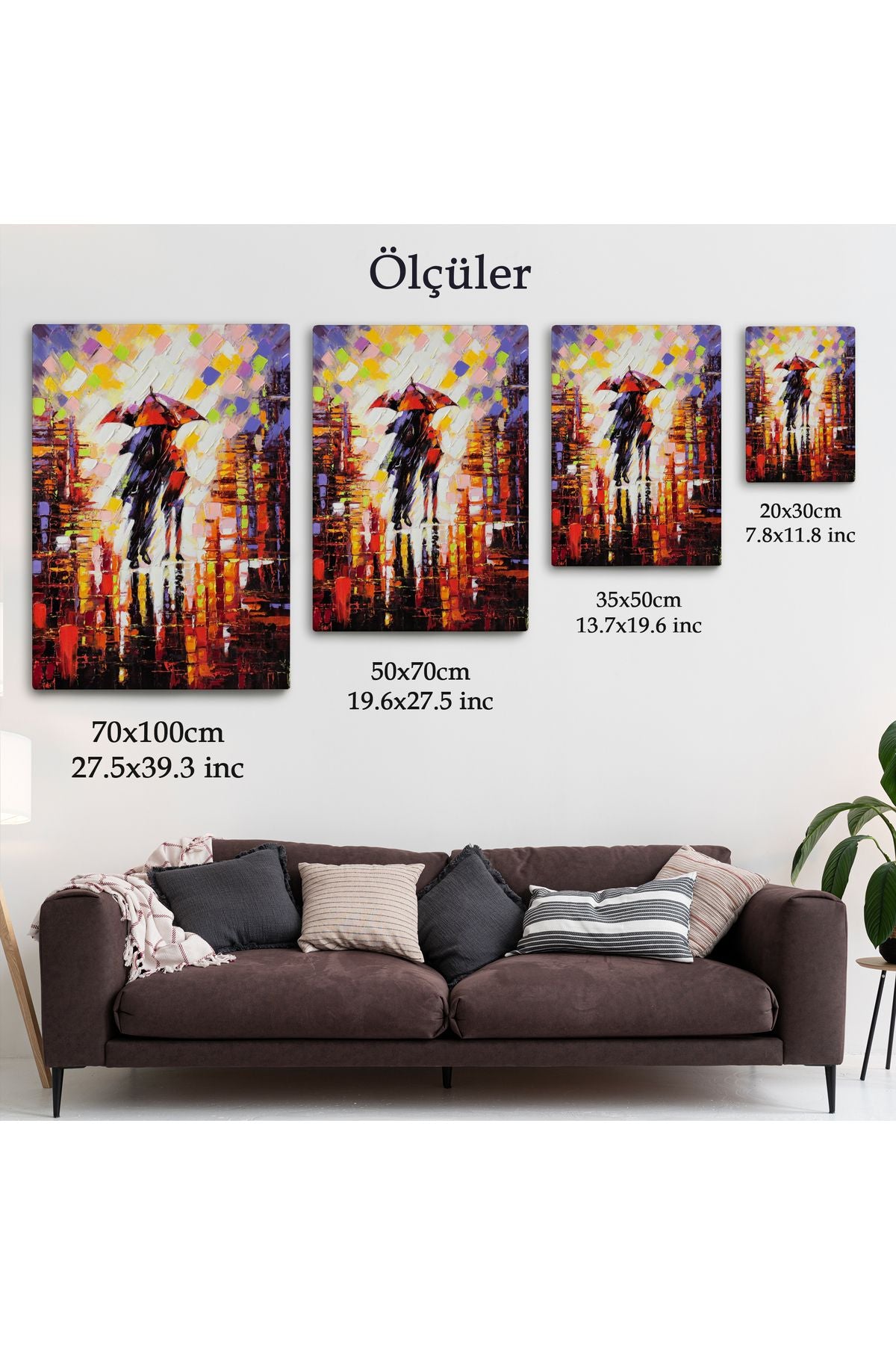 Yağmurda Yürüyen Sevgililer Tablo-5972