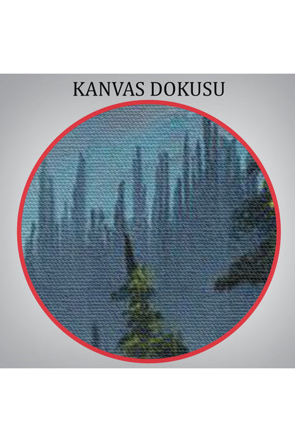 Rusya Dağ ve Akarsu Manzaralı Dekoratif Duvar Tablosu-6115