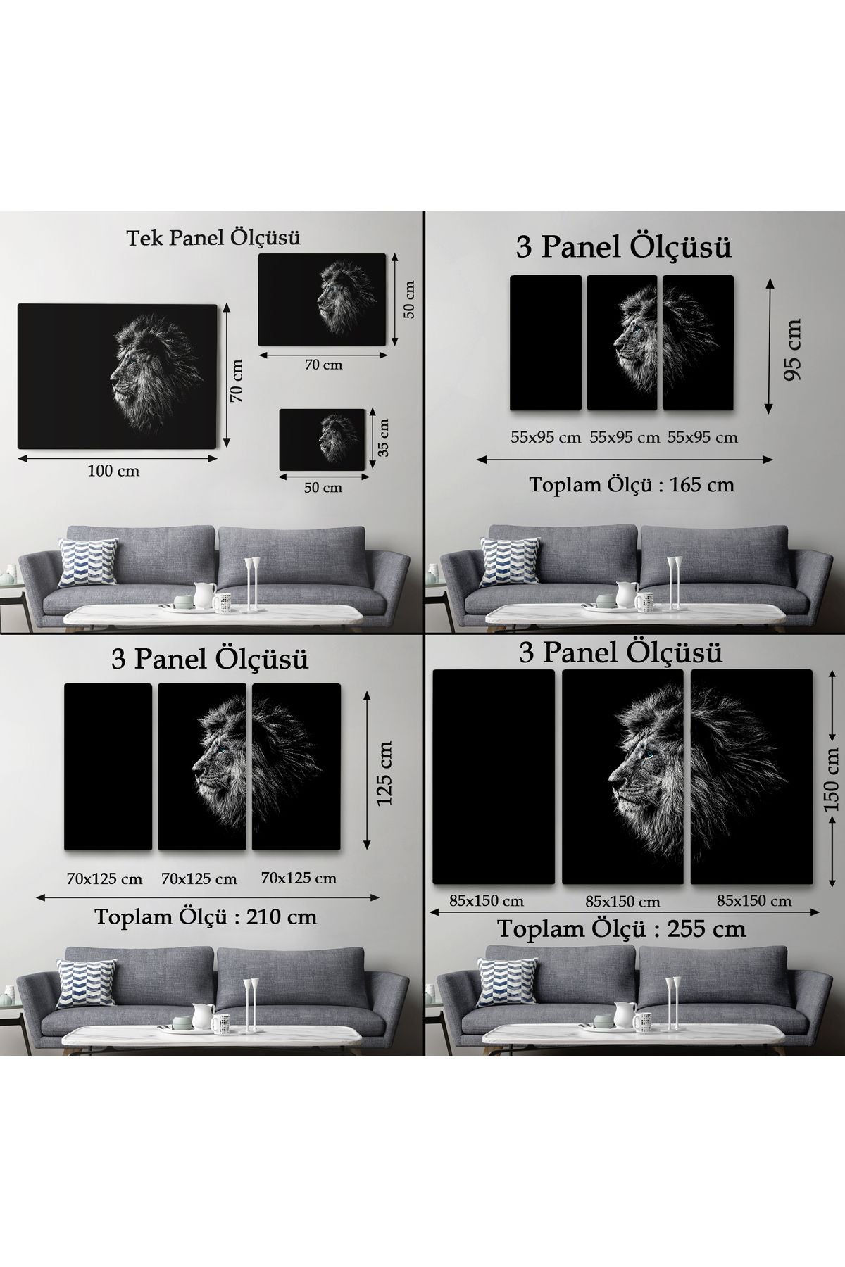 Aslan Dekoratif Kanvas Tablo 1153
