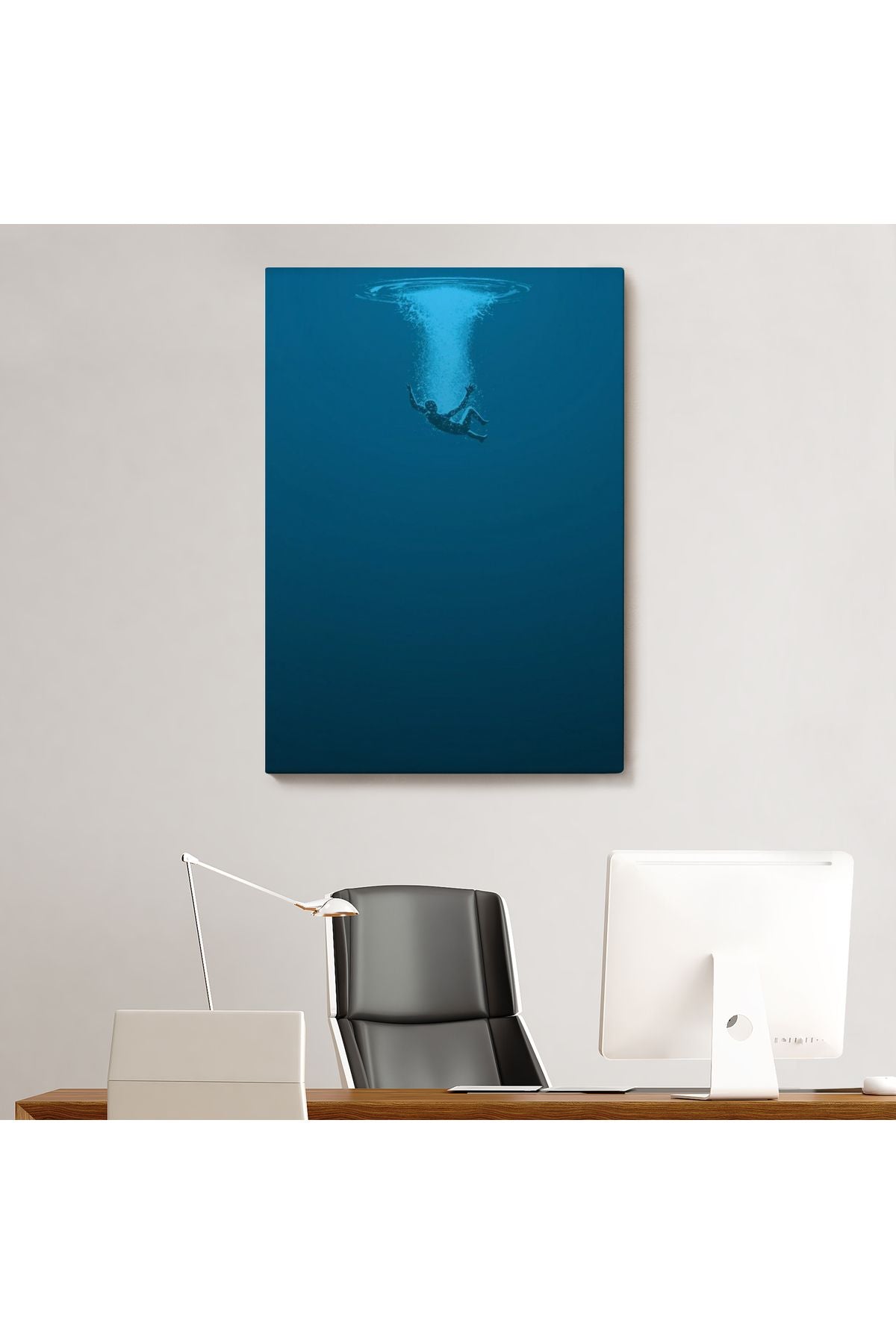 Denize Düşen Çocuk Kanvas Tablo, "Herkes yüzerken boğulmak gibidir."-5208