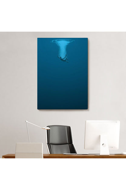 Denize Düşen Çocuk Kanvas Tablo, "Herkes yüzerken boğulmak gibidir."-5208