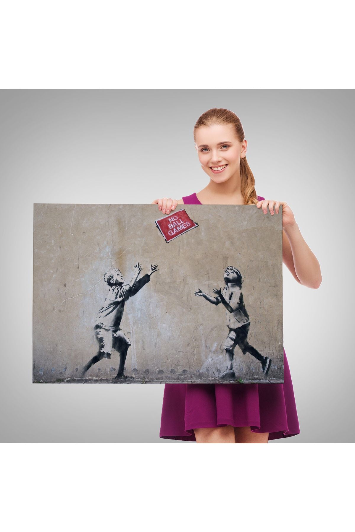 Banksy Stencil'in Top Oyunları Yok İsimli Eseri Kanvas Tablo-5006