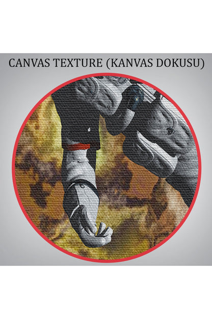 Gezegenin Arka Planındaki Astronot Kanvas Duvar Tablosu-1182