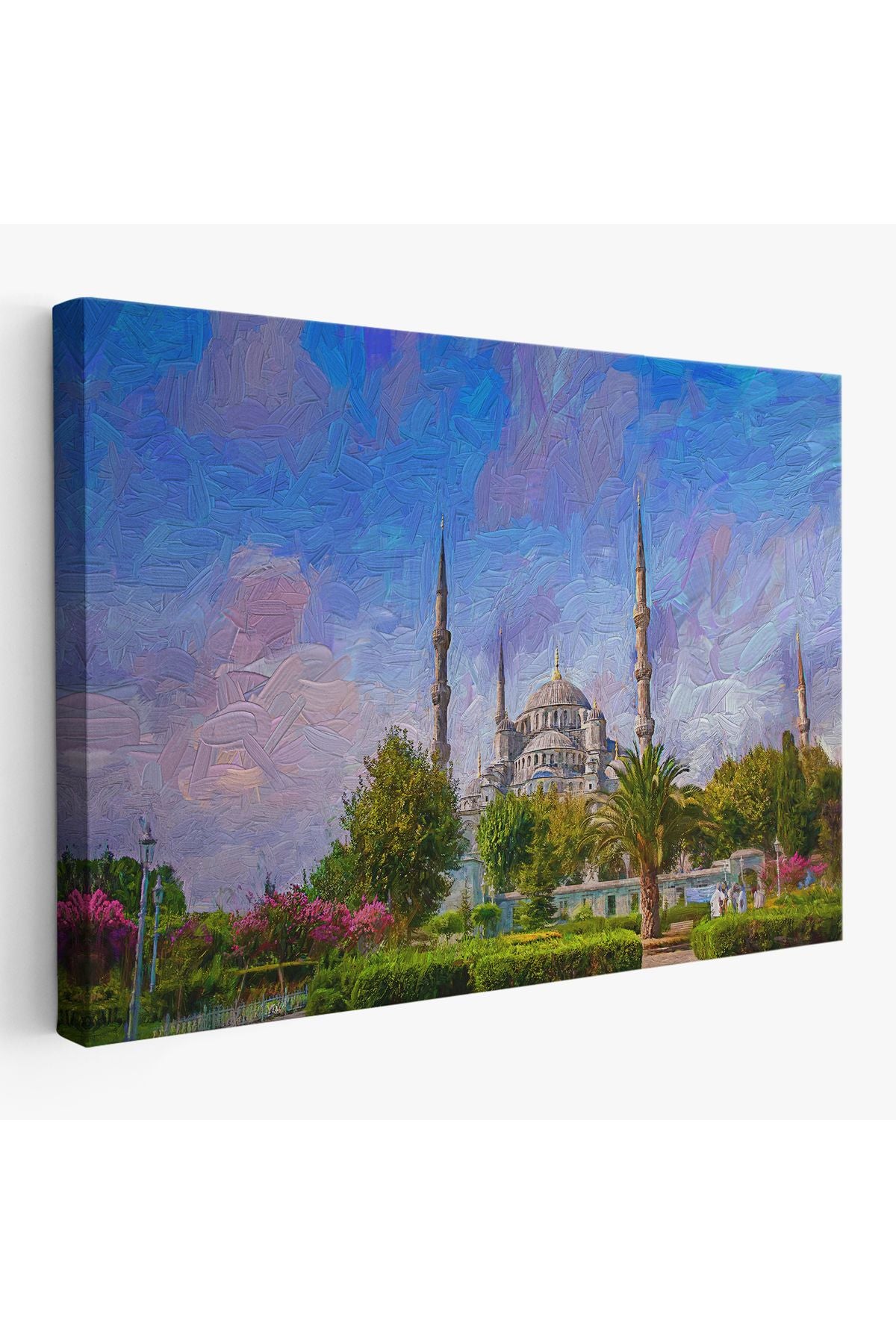 Sultan Ahmet Camii Yağlıboya Görünüm Kanvas Duvar Tablosu-3692