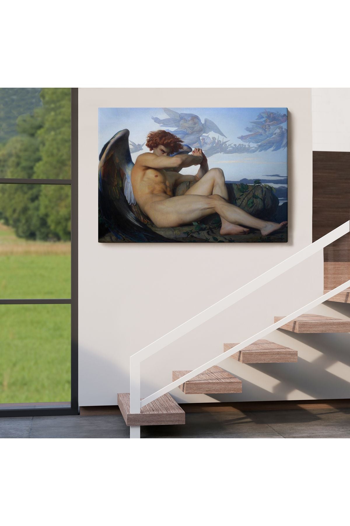 Alexandre Cabanel Fallen Angel's Eyes Kanvas Duvar Sanatı, Klasik Sanat Tablo-5385