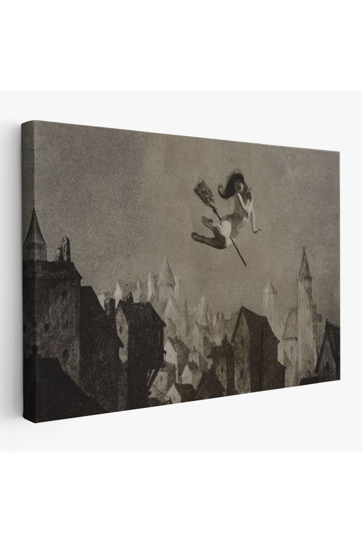 Amerikan Kabusları Tablo, Şabat Ayini, Cadı Uçuşu Kanvas Tablo, Wiccan Sihirli Dekor-5374