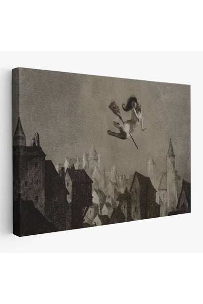 Amerikan Kabusları Tablo, Şabat Ayini, Cadı Uçuşu Kanvas Tablo, Wiccan Sihirli Dekor-5374