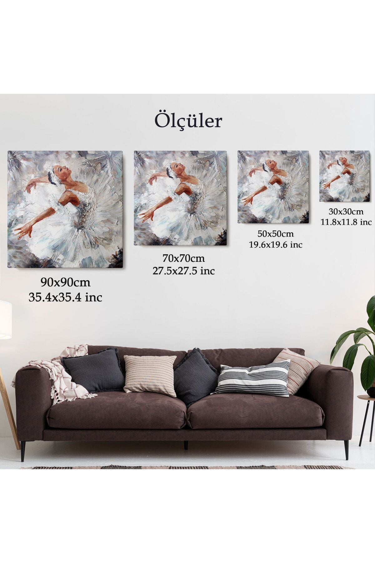 mstseri001 Balerin Kız Yağlıboya Görünüm Dekoratif Kanvas Duvar Tablosu-5824