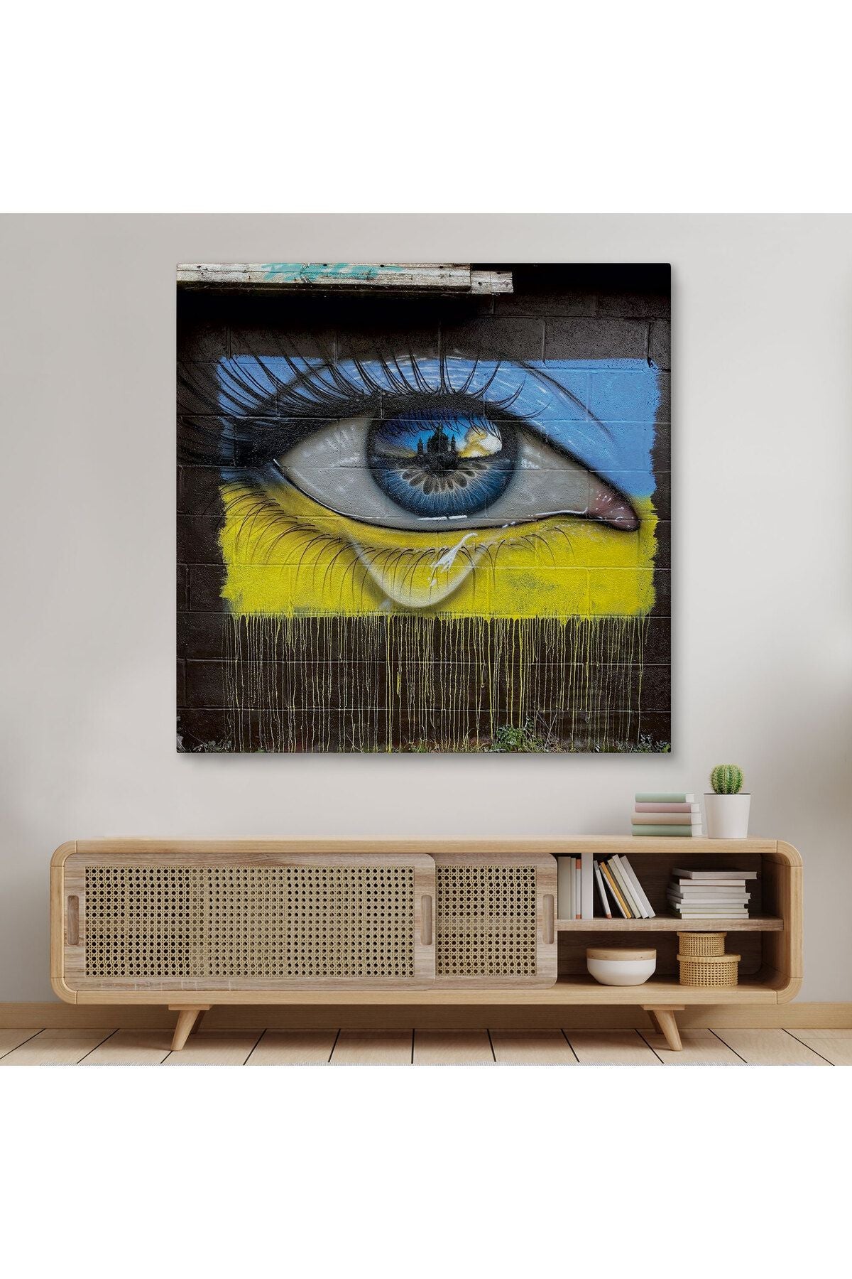 Ukrayna ve Rusya Savaşını Simgeleyen Kanvas Tablo, Ukrayna'nın Gözyaşları Kanvas Tablo-5323