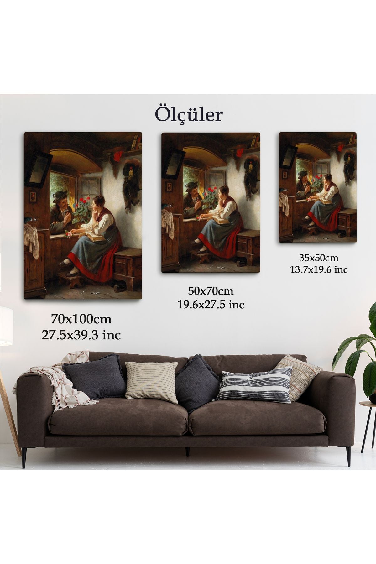 Ortaçağ Avrupası Sevgililer Duvar Tablosu-6103