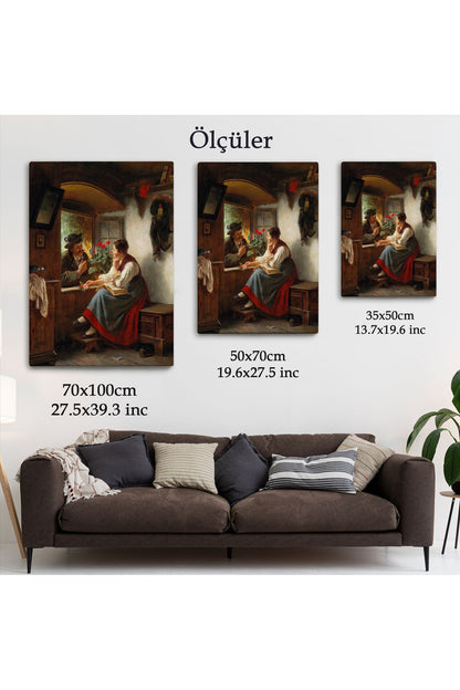 Ortaçağ Avrupası Sevgililer Duvar Tablosu-6103
