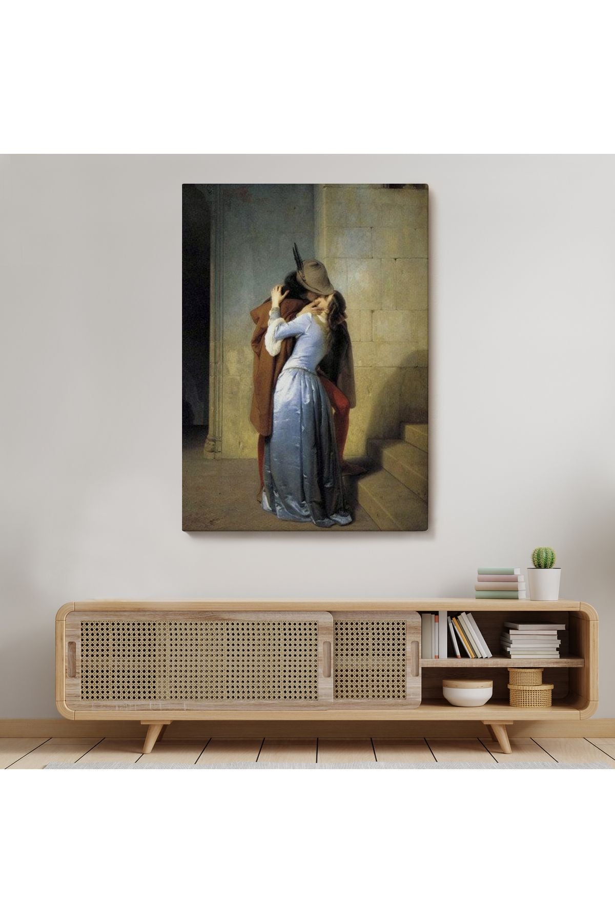 Dekoratif Duvar Tablosu-Öpücük Eseri Francesco Hayez Kanvas Tablo 6076