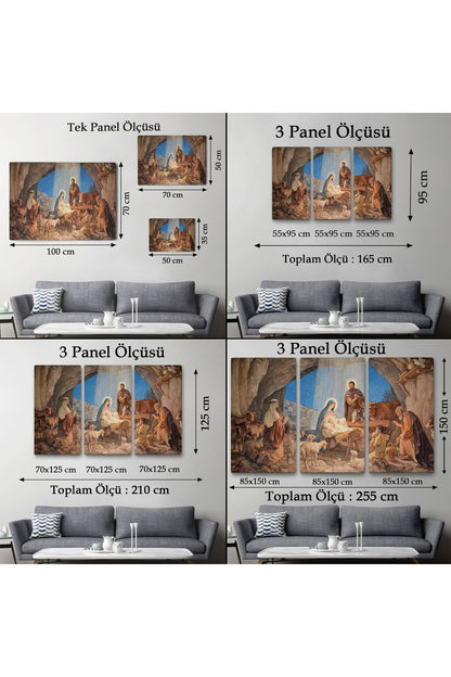 YB İsanın Doğumu ve Meryem Kanvas Tablo-5185