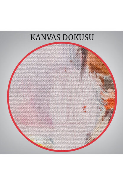modagos068 Kavuşan Aşıklar Yağlıboya Görünüm Dekoratif Kanvas Duvar Tablosu-5930