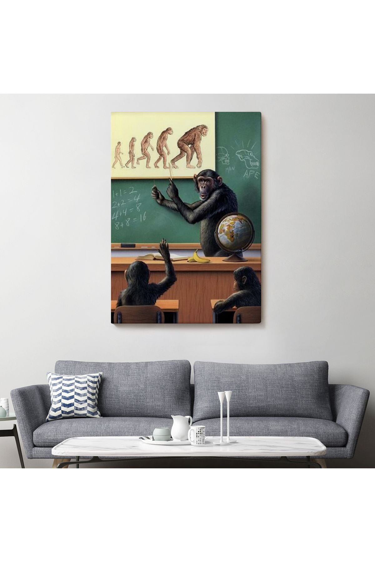 İnsanın Tersine Evrimine Anlatan Manmun Tablosu-6265