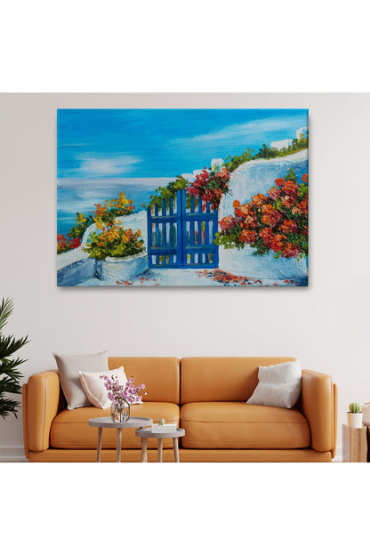 Özel Tasarım Deniz Manzaralı Bahçe Duvar Tablosu-1220