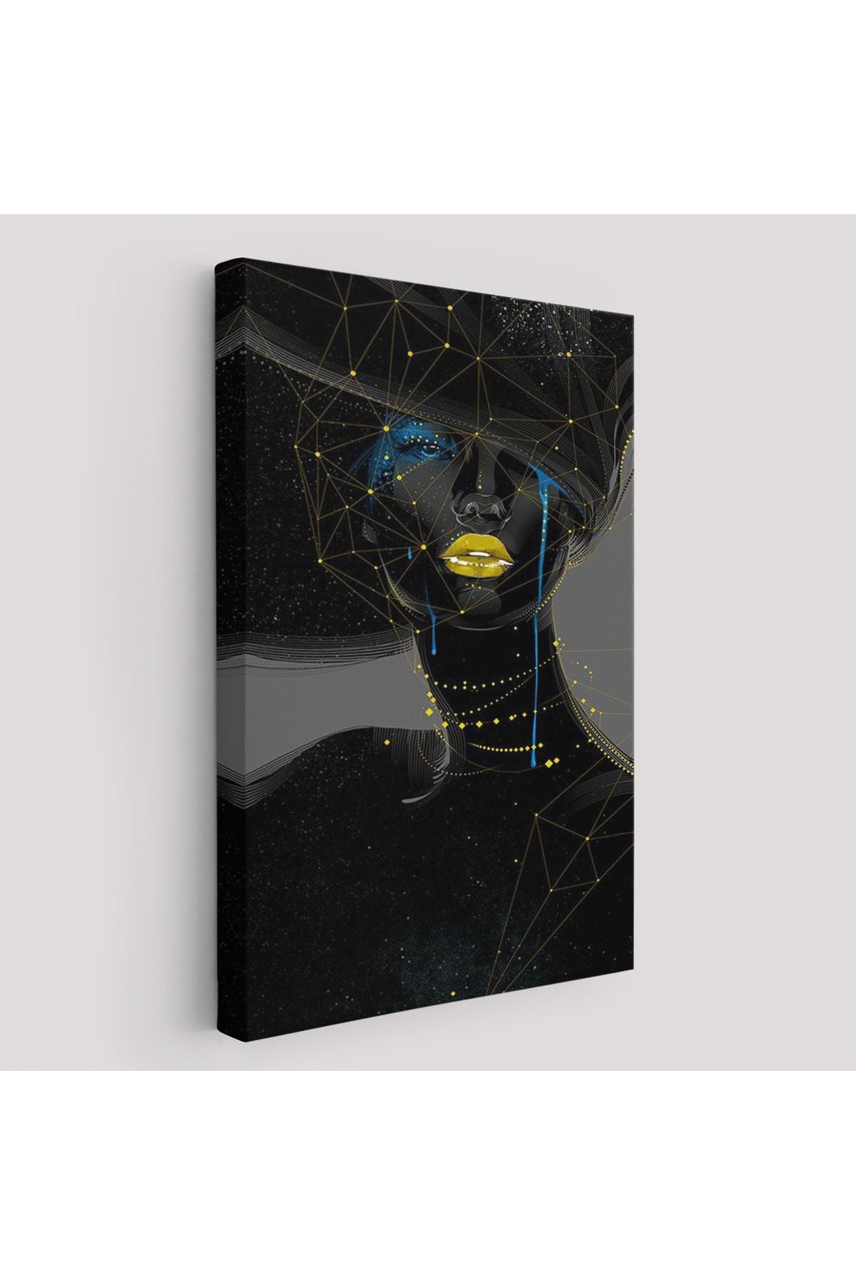Dekoratif Kanvas Tablo, Duvar Tablosu-Siyahi Kadın Sürreal 6151