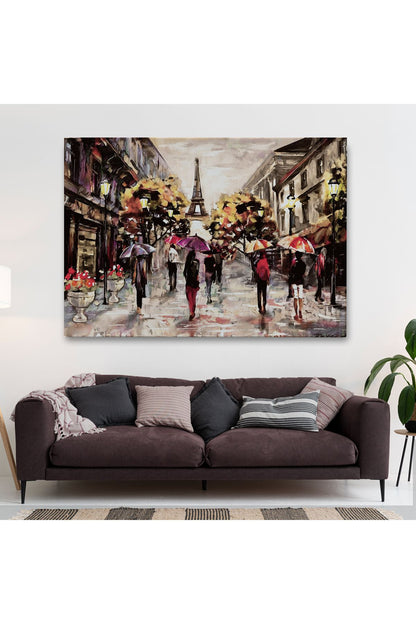 Fransa Paris Eyfel Manzara Manzaralı Dekoratif Duvar Tablosu-3634