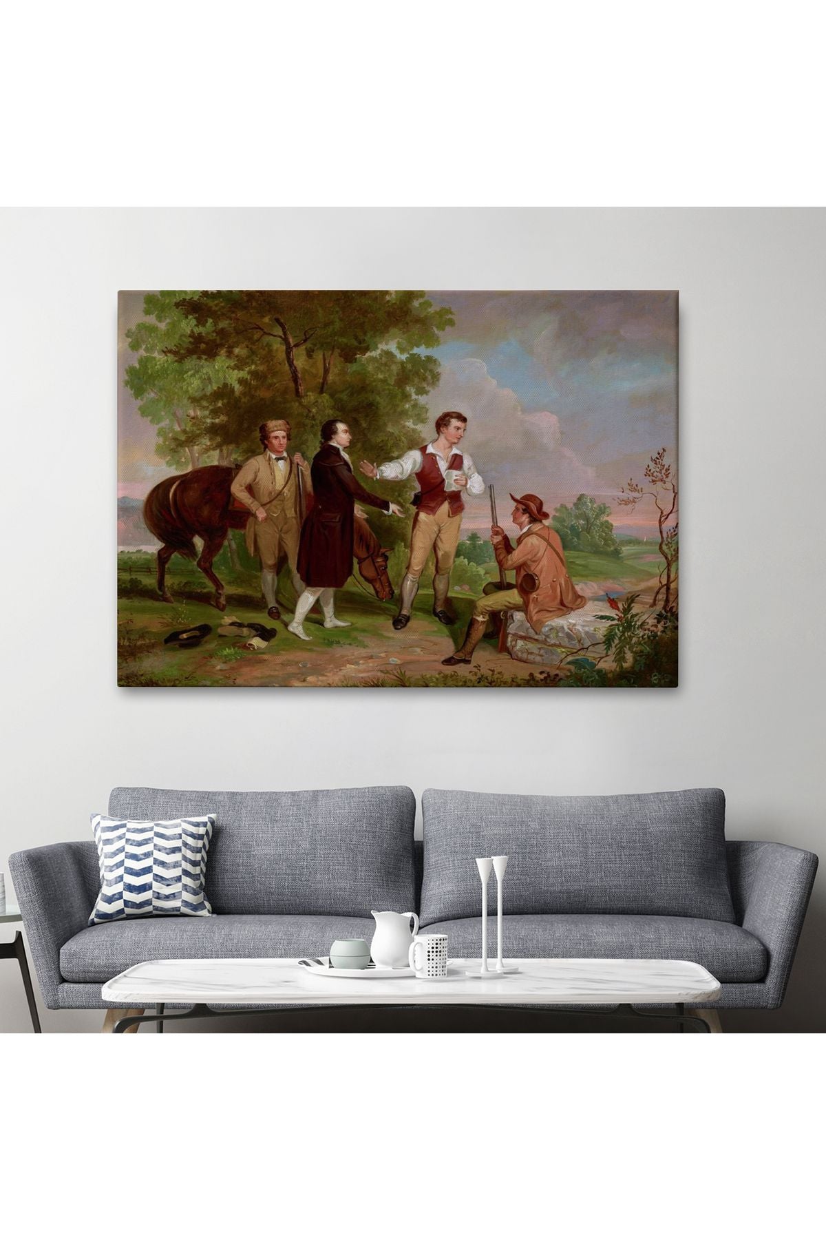 Binbaşı André'nin Yakalanması Tablosu - The Capture of Major Andre - Asher Brown Durand-6545