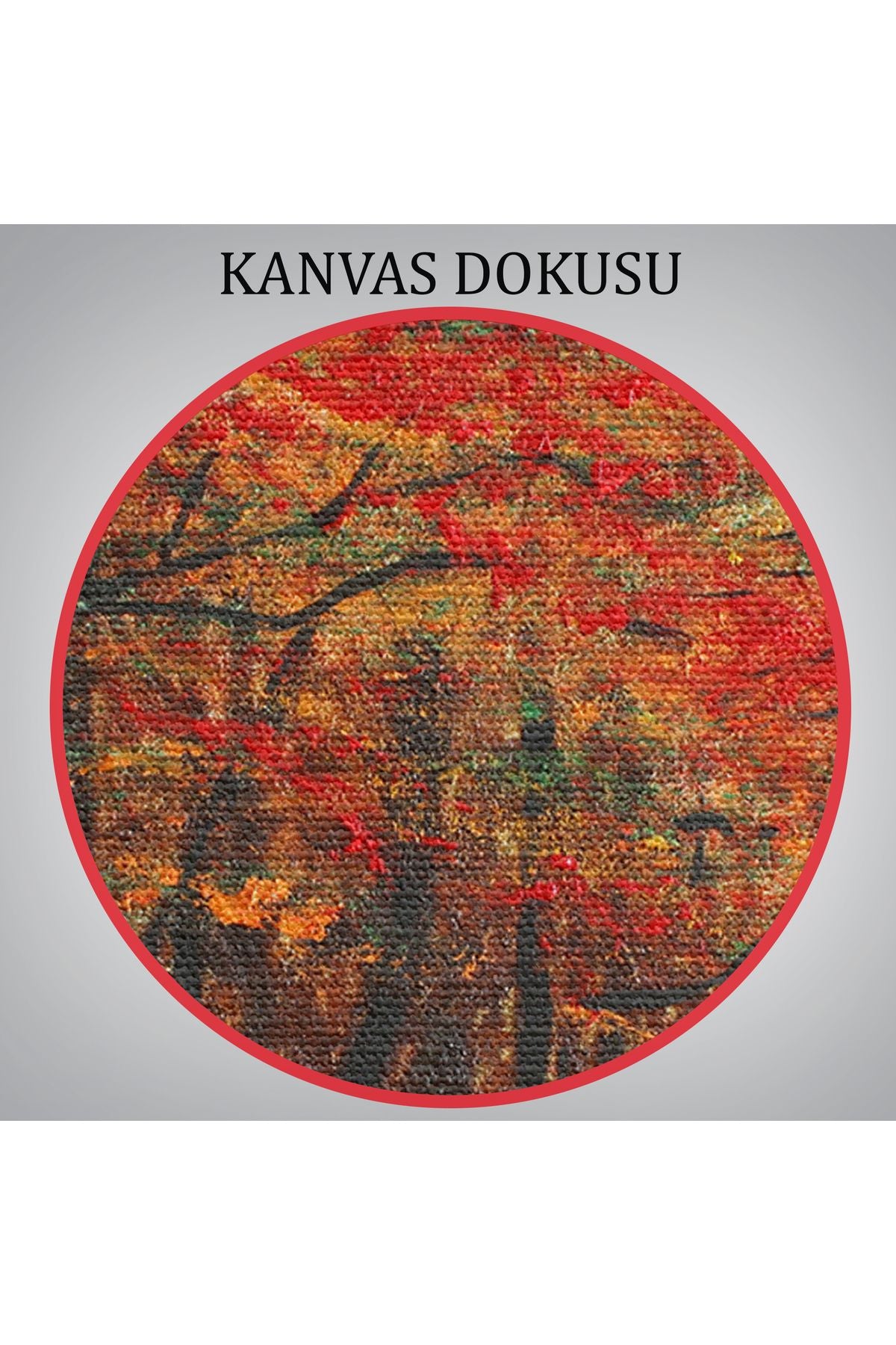 Orman Yolu Yağlıboya Görünüm Dekoratif Kanvas Duvar Tablosu-3764