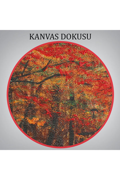 Orman Yolu Yağlıboya Görünüm Dekoratif Kanvas Duvar Tablosu-3764