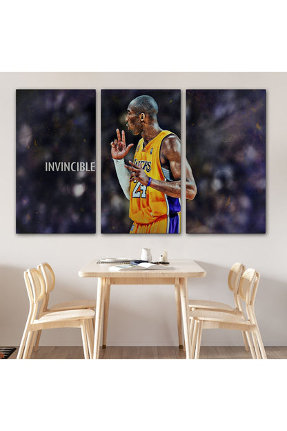 Kobe Bryant Invincible Black Mamba Kanvas Tablo-5086