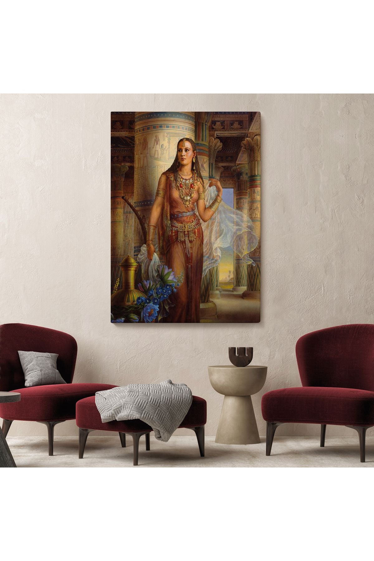 Kinuko Yamabe Craft Mısırlı Kadın Çalışması Kanvas Tablo-6047