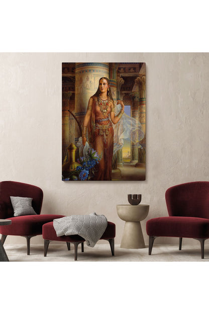 Kinuko Yamabe Craft Mısırlı Kadın Çalışması Kanvas Tablo-6047