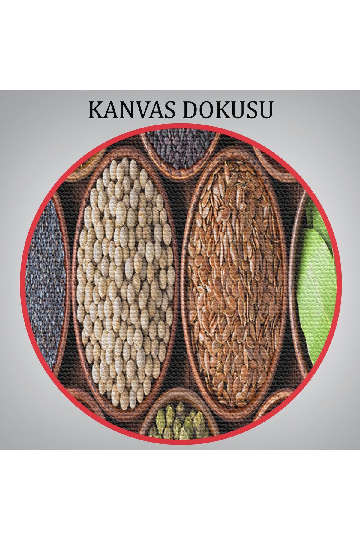 Mutfak Masasın da Baharatlar Dekoratif Kanvas Duvar Tablosu-3569