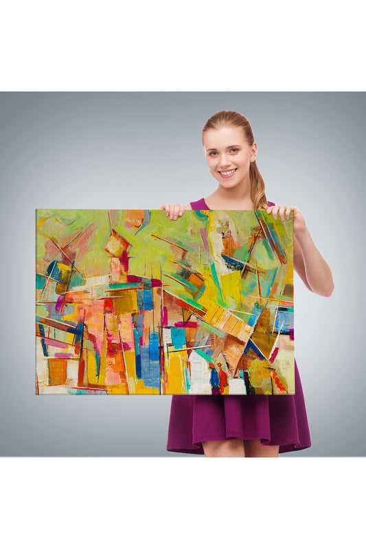 Soyut Yaglıboya Görünüm Dekoratif Kanvas Tablo-3430