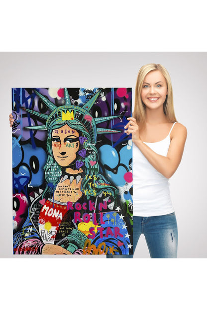 Mona Lisa Grafitti Pop Art Duvar Tablosu -6216