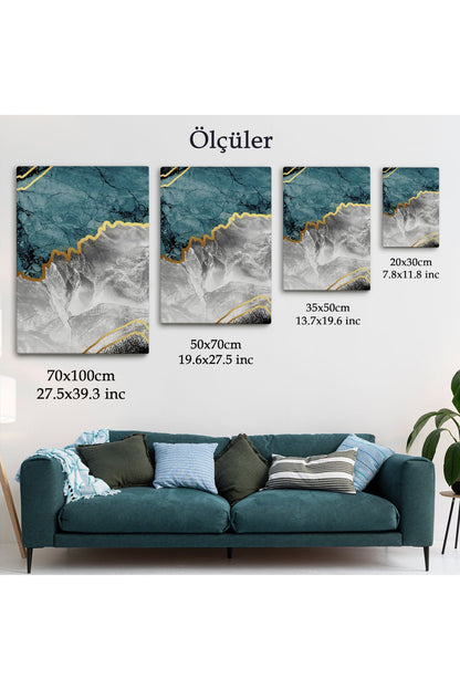 Mermer Desenli Dekoratif Kanvas Tablo-5174