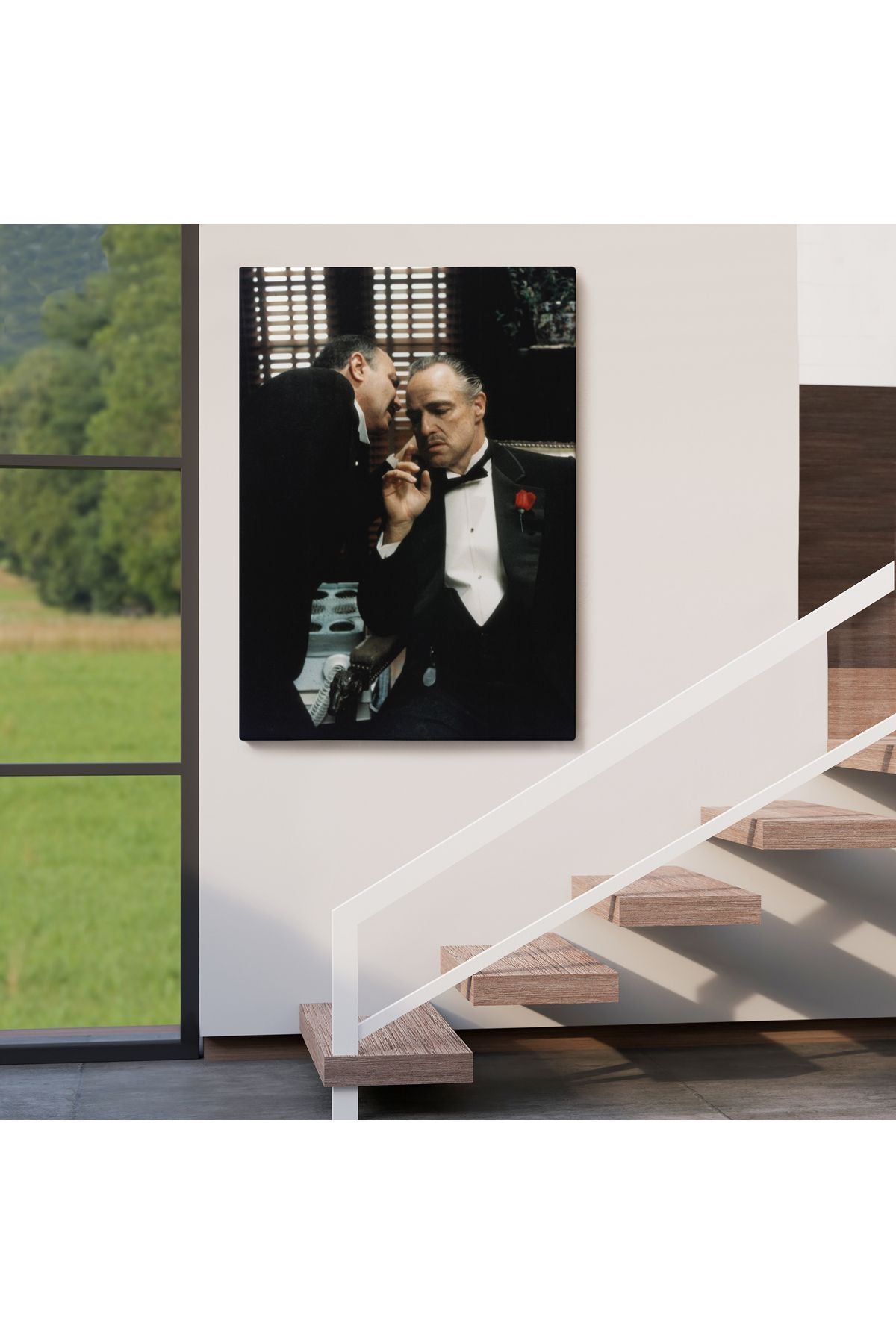 The Godfather Kanvas Tablo, Vito Corleone Film Sahnesi Kanvas Tablo-5279