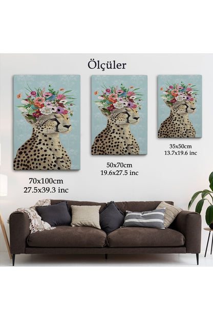 Çiçek Taçlı Sosyetik Çita Tablosu, Kokoş Çıta-6212