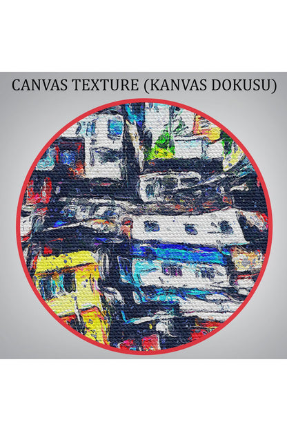 Kalabalık Şehir Manzarası Duvar Tablosu-1228