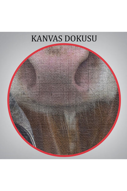 YB HG İnek Kafalı İnsan Kanvas Tablo-4997