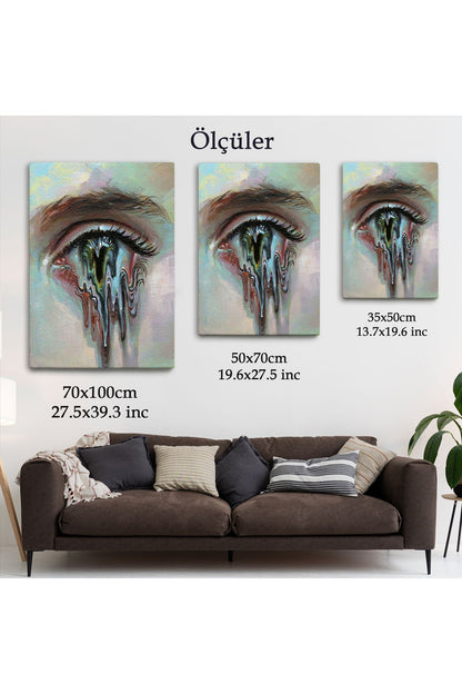 Çerçeveli Gözü Akan Kadın Dekoratif Tablo-6333