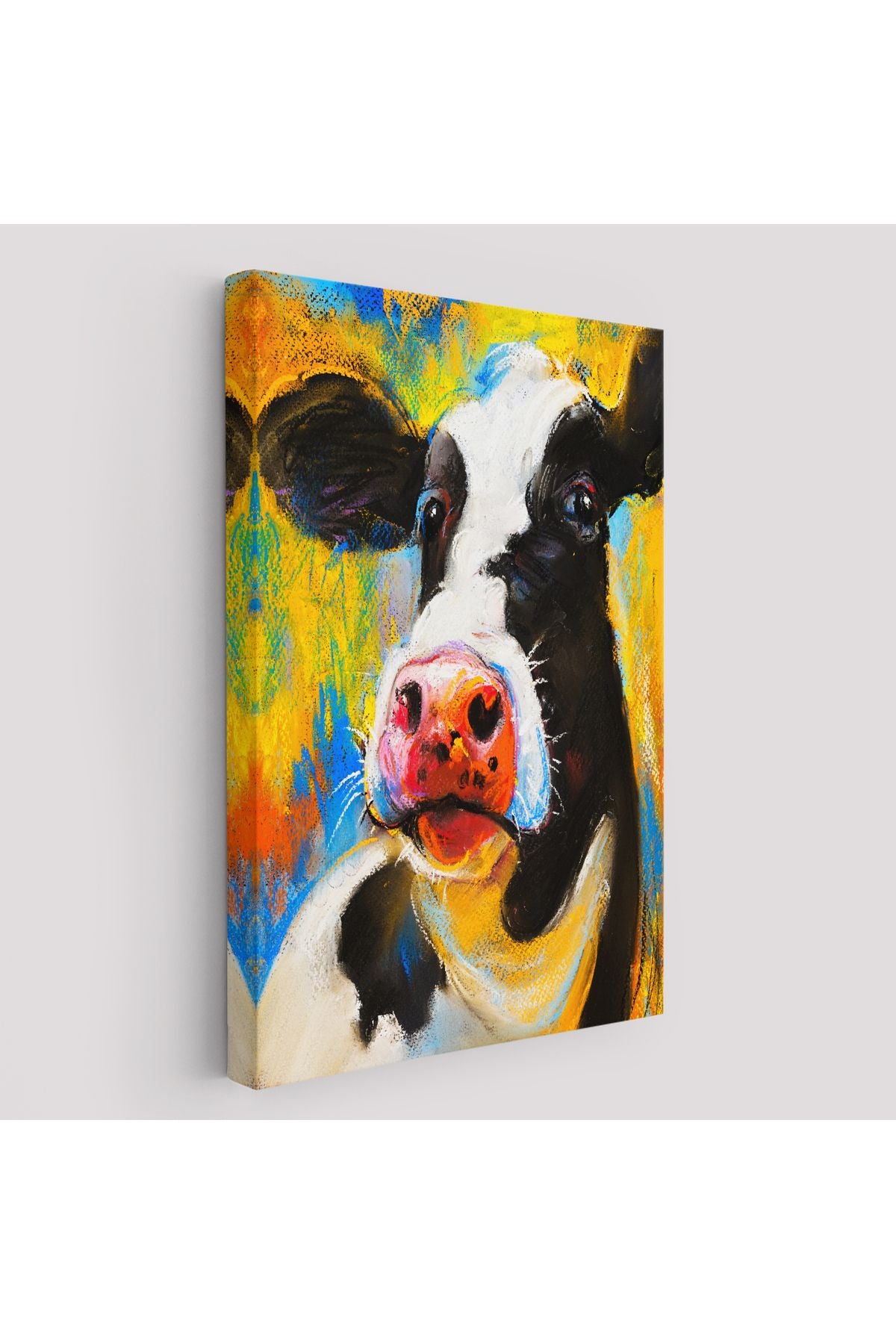 arg001 seri Modern Sanat İnek Portresi Dekoratif Kanvas Duvar Tablo-5936