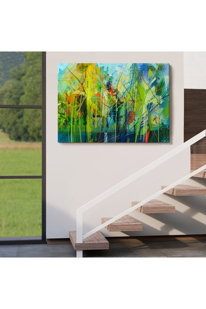 Soyut Yağlıboya Görünüm Dekoratif Kanvas Duvar Tablosu-3553